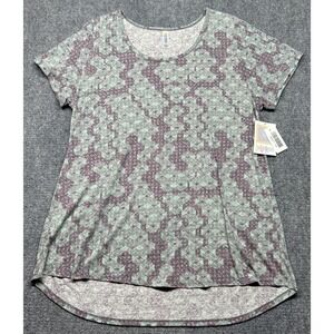 LulaRoe Classic T-Shirt Womens 2XL Multicolor Geometric Round Neck Short Sleeve